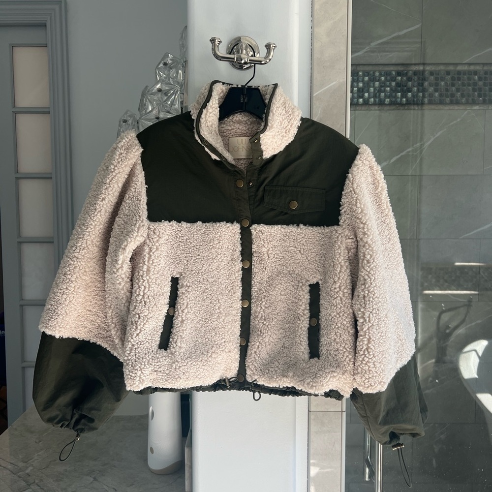 ULLA JOHNSON Aitana Rip Stop Fleece Bomber Jacket - Picture 8 of 14